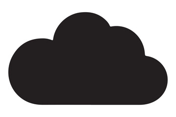 cloud vector icon silhouette illustration on white background