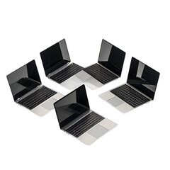 Obraz premium set of Laptop rotated standing