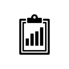 Bar Chart on Clipboard Representing Organized Business Data Tracking