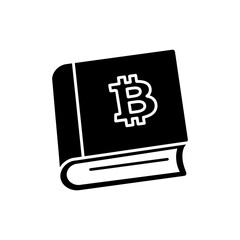 Bitcoin in 3D Book Cover, Symbol of Financial Knowledge