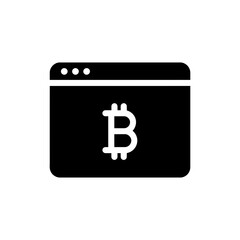 Bitcoin Inside Browser Window Representing Digital Currency on the Web