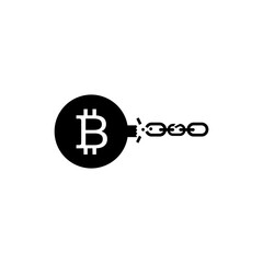 Obraz premium Bitcoin with Chain Unlinked - Cryptocurrency and Blockchain Technology