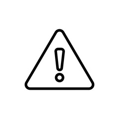 Caution Sign Exclamation Triangle Flat Minimal Danger Warning Symbol