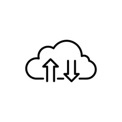 Cloud with Up and Down Arrows