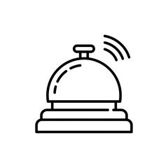 Concierge Bell with Ringing Motion Icon for Customer Service