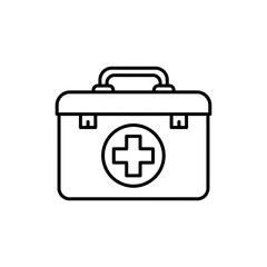 First Aid Kit Box with Cross Symbol for Emergency Health Support