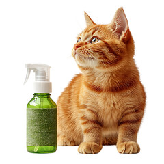 A Pet Safe Flea Spray with Natural Oils Isolated on Transparent Background
