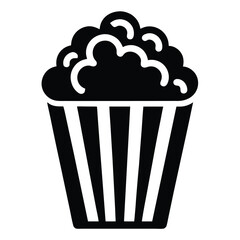 A bucket of black popcorn looks tasty and ready to serve to customers