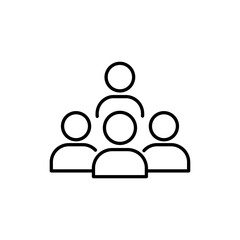 Group of Students Icon for Collaborative Learning