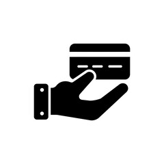 Hand Holding Credit Card Horizontally for Online Payment or Transaction