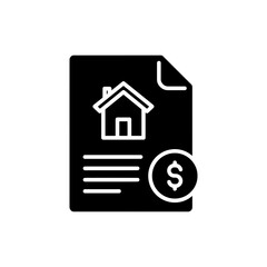 House Loan Document with Coin Icon Representing Mortgage Financing