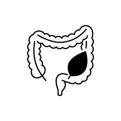 Intestine with Healthy Leaf Icon