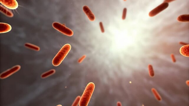 Anthrax Concept,Vibrant Bacteria Motion Exploring Dynamic Microorganisms Cellular Environment Full of Life and Intricate Details