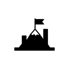 Mountain Peak as Bar Chart with Flag