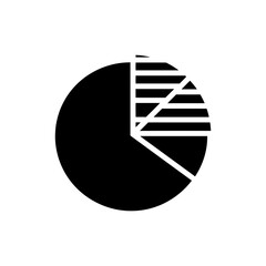 Pie Chart with Staircase Segments Representing Business Growth and Progression