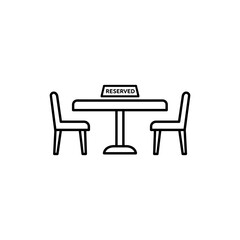Restaurant Table with Reserved Sign Representing Hospitality and Service