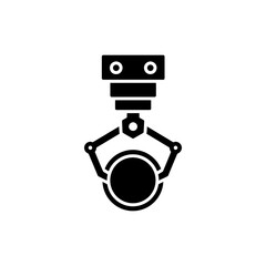 Fototapeta premium Robotic Claw Grabbing Coin Representing Automation and Financial Success