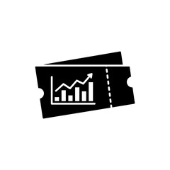 Sales Ticket with Analytics Icon for Business and Retail Management