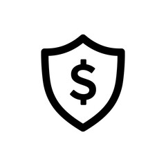 Shield with Dollar Sign in Middle
