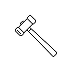 Sledgehammer with Large Head and Long Handle Representing Heavy Striking Tool