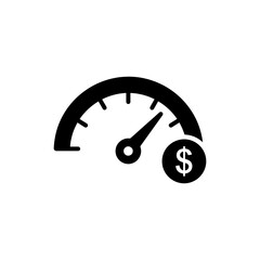 Speedometer with Dollar Symbol