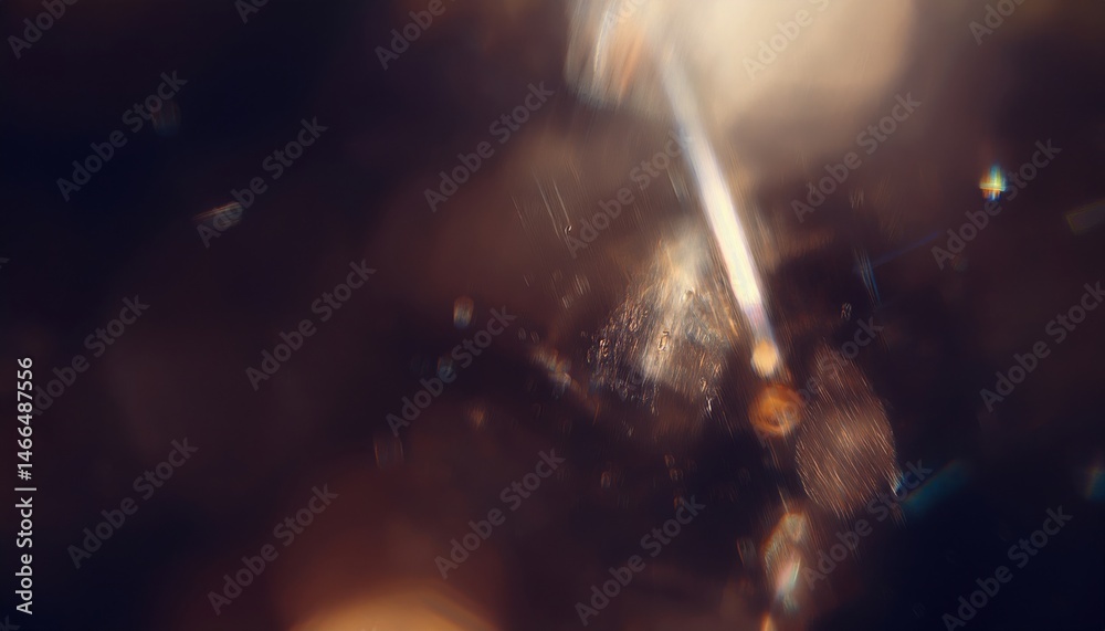 Leinwandbilder ethereal abstract light beam with golden bokeh and soft prism flares for modern web design or luxury