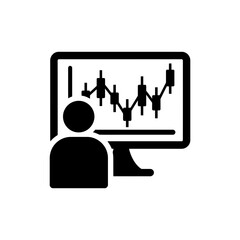 Stock Chart Overlay on Screen for Financial Market Analysis