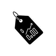 Tag Label with Price and Growth Bar - Product Pricing and Market Growth