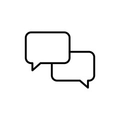 Two Chat Bubbles Showing Post Interaction Representing Communication and Social Media