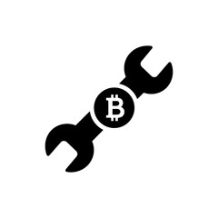 Wrench Fused with Bitcoin Logo