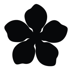Black and white illustration of mandevilla , flower silhouette vector designs.