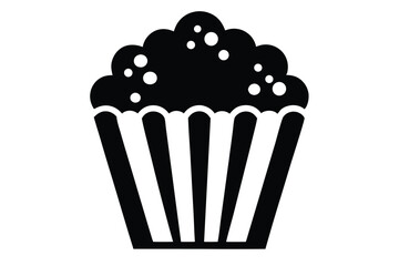 A dark cupcake with white sprinkles shows a modern confectionery treat for special events