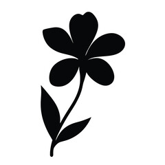 Obraz premium Black and white illustration of mandevilla , flower silhouette vector designs.
