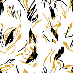 Seamless abstract hand drawn pattern. Vector Illustration.