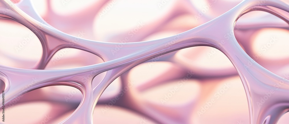 Poster networks of pale rose lines intertwined. complex geometric pattern. interconnected system. abstract 