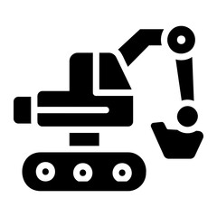 excavator Solid icon
