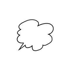 speech bubble cloud vector comic design icon, simple element asset png, digital art graphic illustration