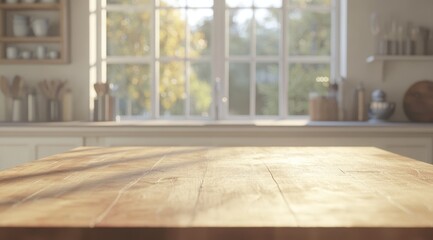 Sunny kitchen table top