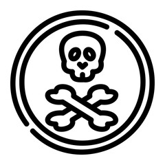danger sign Line Icon