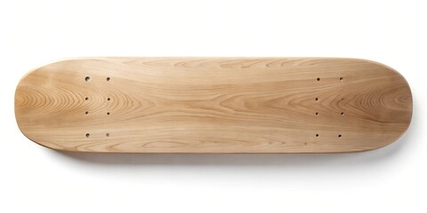 Unbleached Wooden Skate Deck A Smooth, Natural Surface Ready for Customization