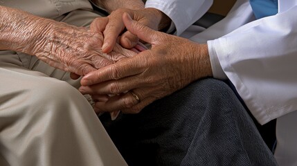 Fototapeta premium Compassionate Care Between Doctor and Patient in a Medical Setting