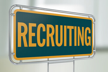 Obraz premium Rectangular sign with 