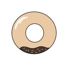 donut isolated on white background