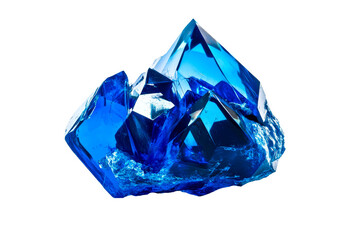Vivid Blue Crystal Formation, Gemstone Detail, Minerals, cut out transparent