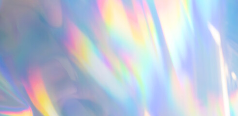 Abstract multicolor light texture overlay effect. Holographic rainbow background.