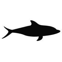 otocinclus fish vector silhouette icon, black and white illustration of fish.