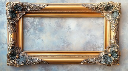 An antique gilded picture frame