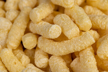 corn sticks made from flour, a large number of ready-made corn sticks for eating or making breakfast with milk