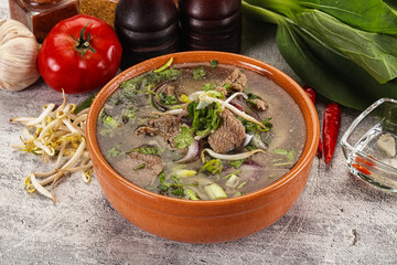 Vietnamese cuisine - Pho Bo soup with beef
