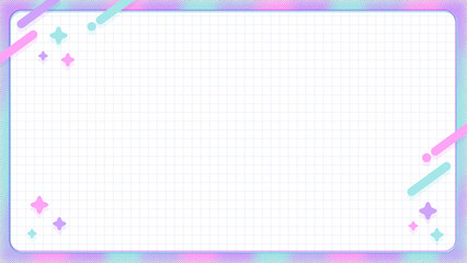ポップで可愛い横長のフレーム背景